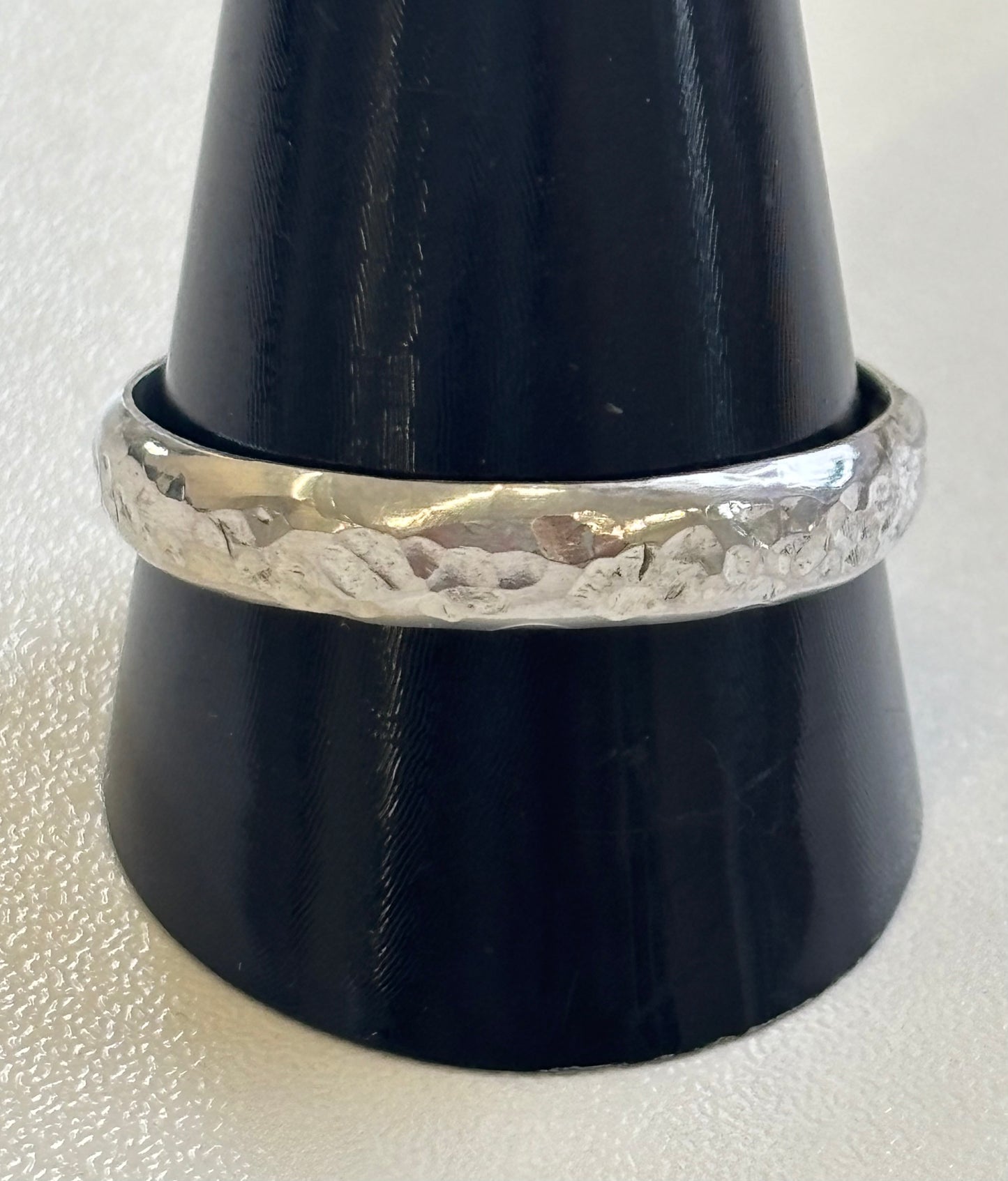 TEXTURED STERLING SILVER RING