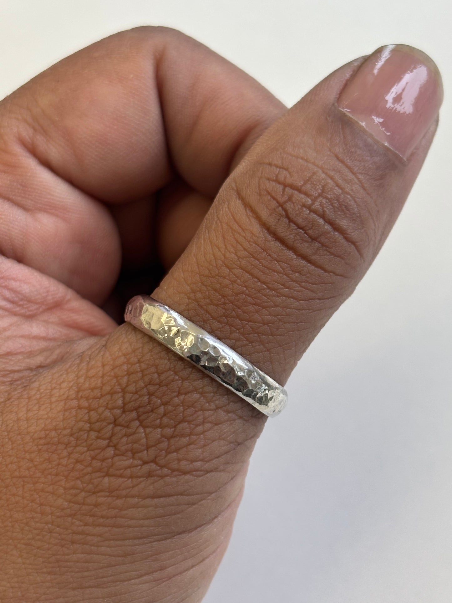 TEXTURED STERLING SILVER RING